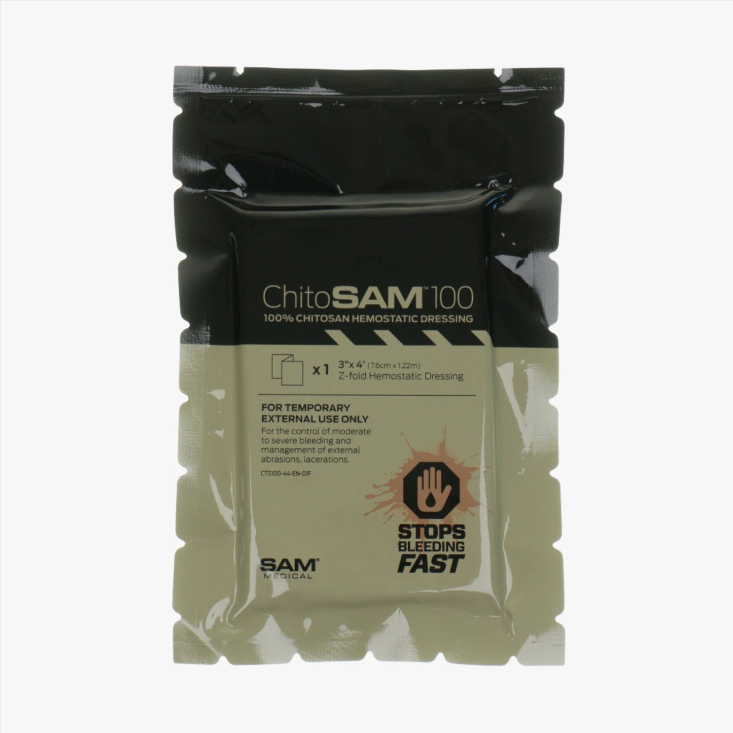 ChitoSAM Hemostatic Dressing 7.6 x 122 cm Z-fold